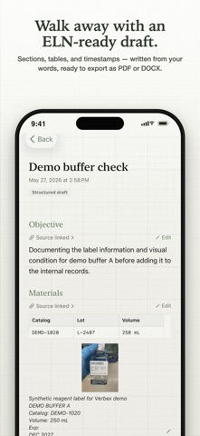 Verbex - Voice Lab Notebook screenshot