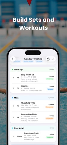 Swimming Coach Set Builder Screenshot 2 of 7