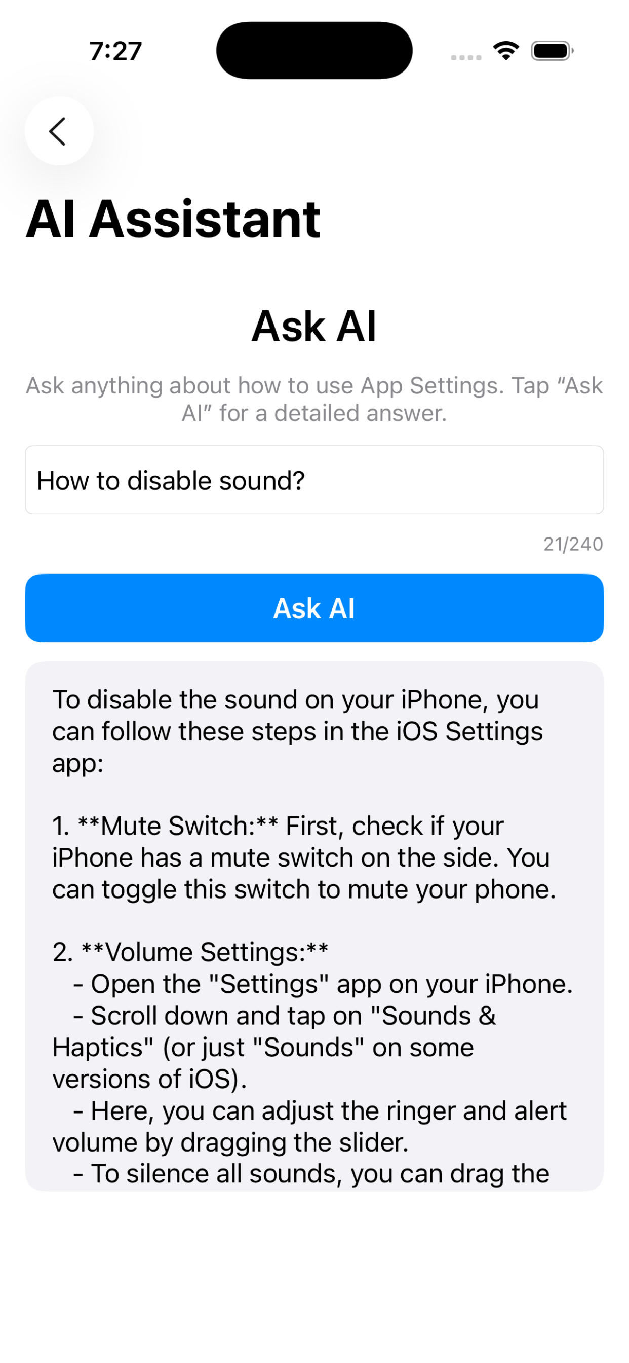 Settings App: Simulator screenshot 3