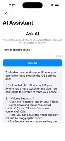 Settings App: Simulator Screenshot 3 of 3