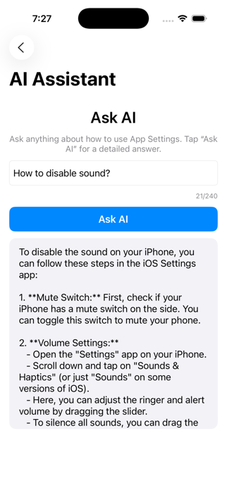 Settings App: Simulator Screenshot 3 of 3