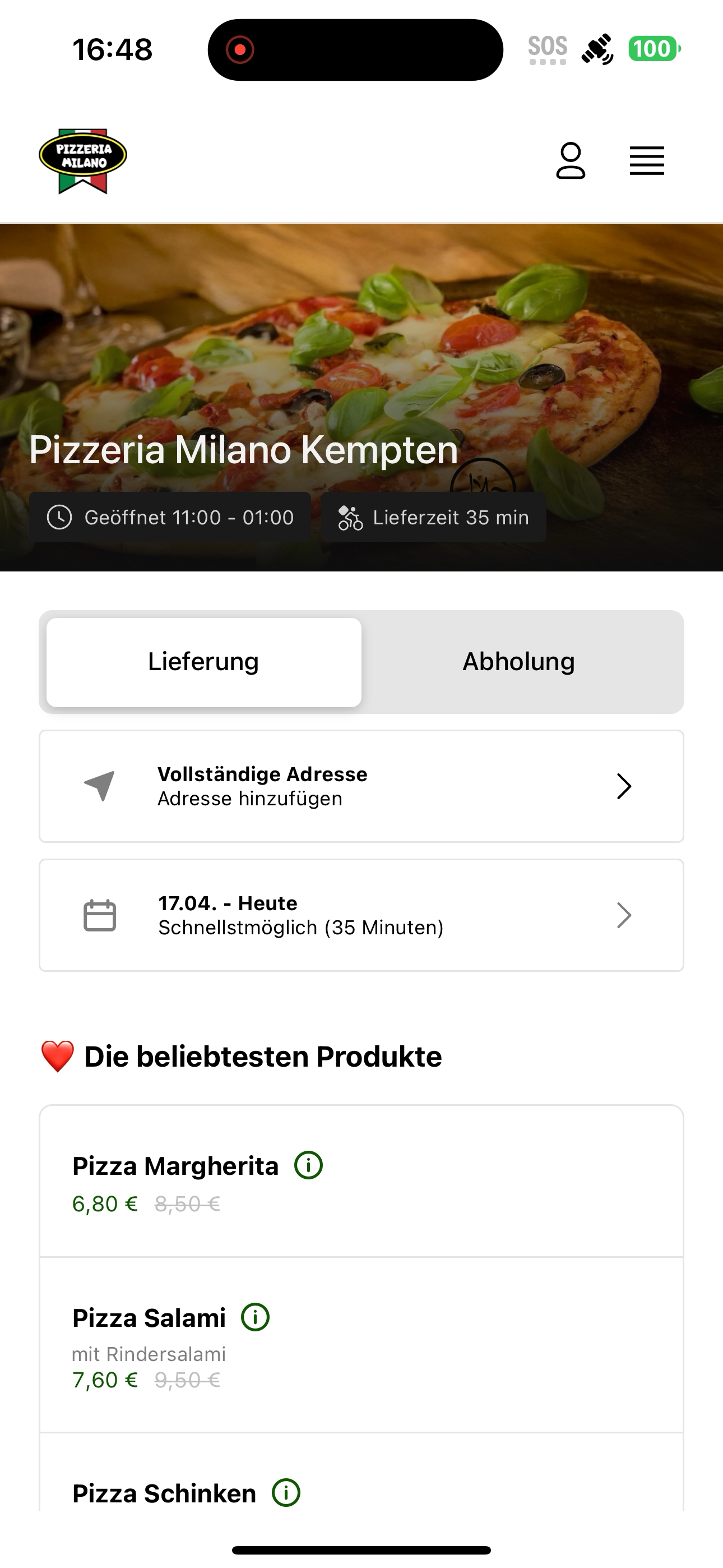 Pizzeria Milano Kempten DE