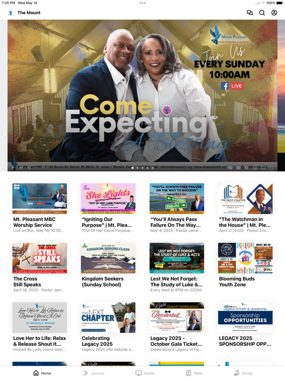 Mt. Pleasant MBC Detroit iPad screenshot 1 - Education app