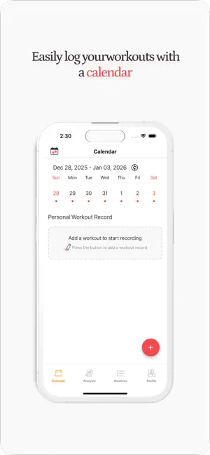 Health Log - Workout Diary screenshot 1