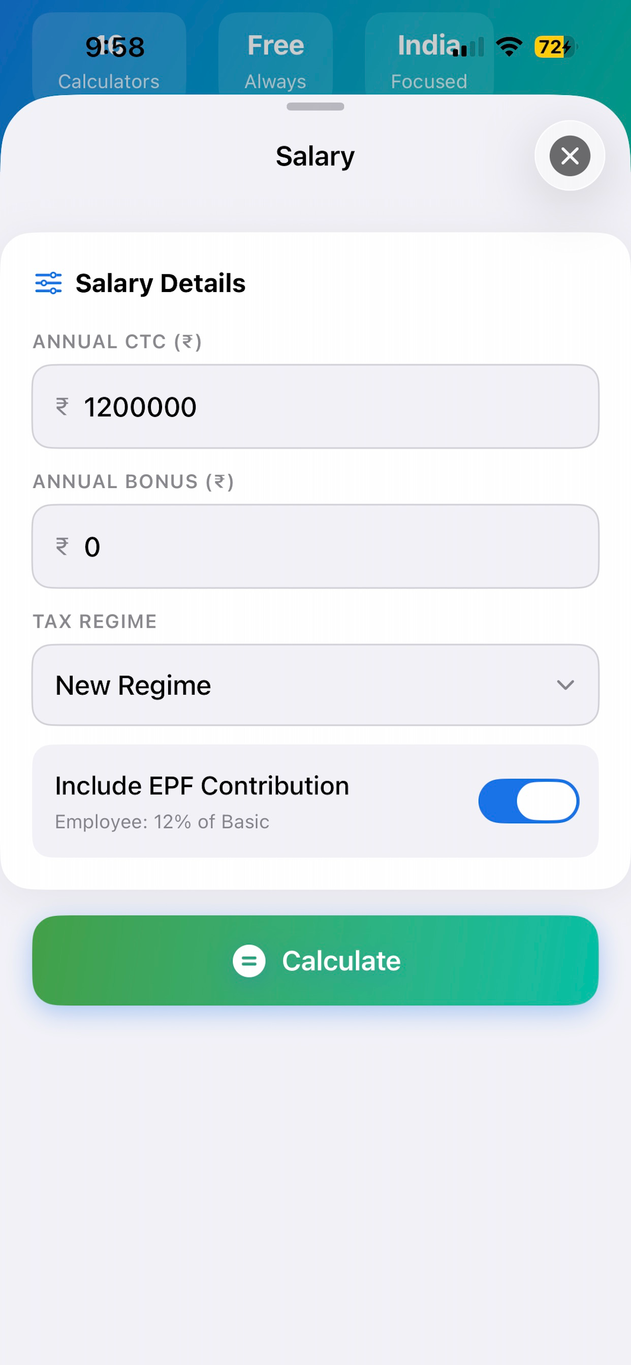 Calc India – Finance Tools