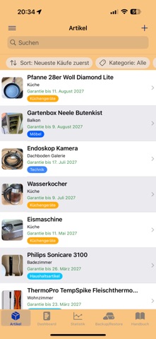 HB-Inventar screenshot