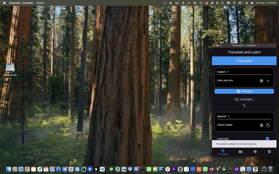 #1. TransLearn - AI language learn (macOS) 게시자: Coiner.Cab Corp