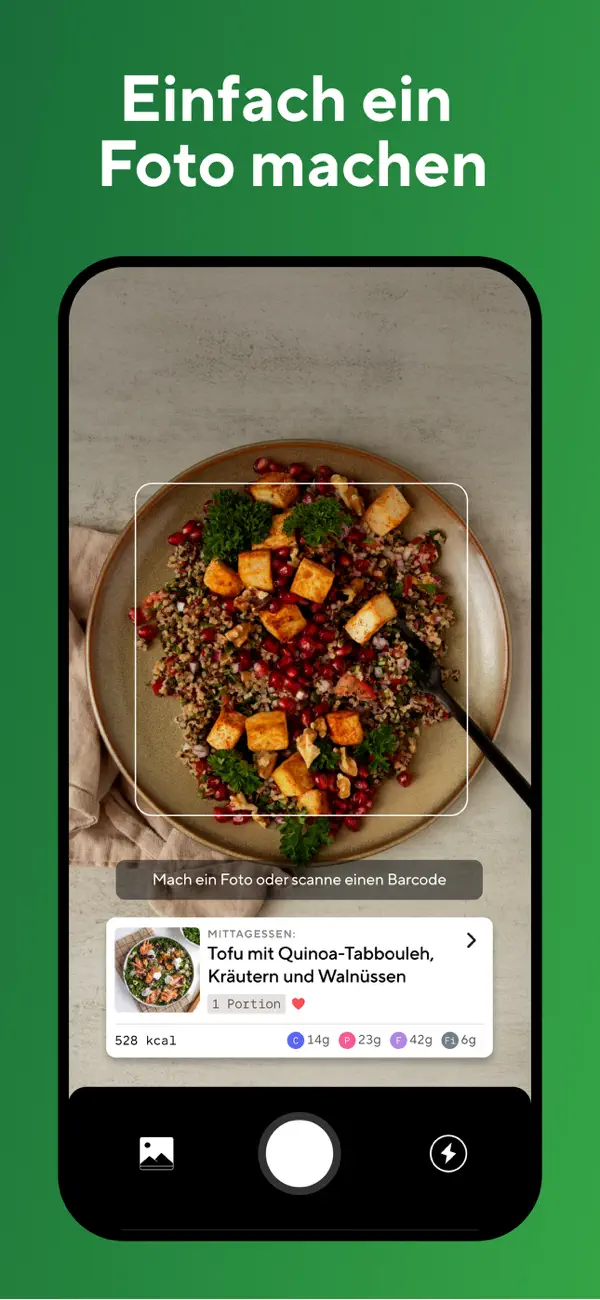 Lifesum: Kalorien Zähler AI iPhone App Screenshot 1 – Gesundheit & Fitness