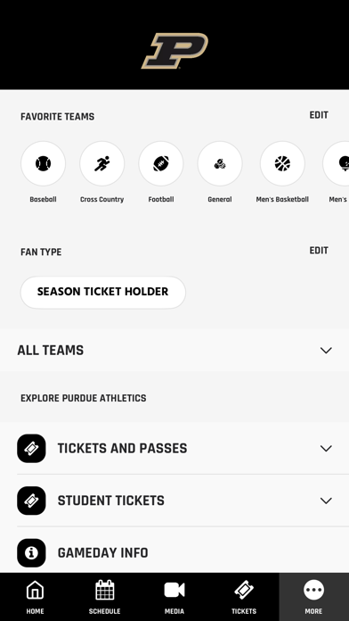 Purdue Athletics Screenshot