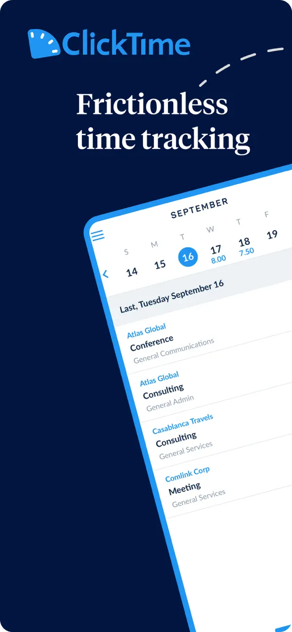 Screenshot #1 pour ClickTime - Time and Expenses
