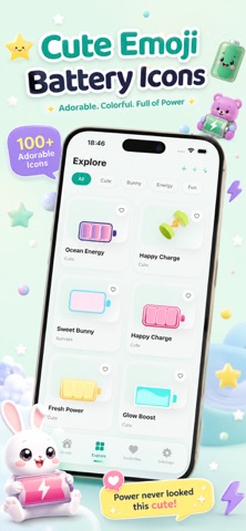 Emoji Battery Widget Customize iPhone screenshot