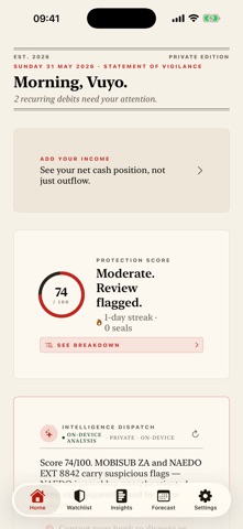 DebitWatch iPhone screenshot