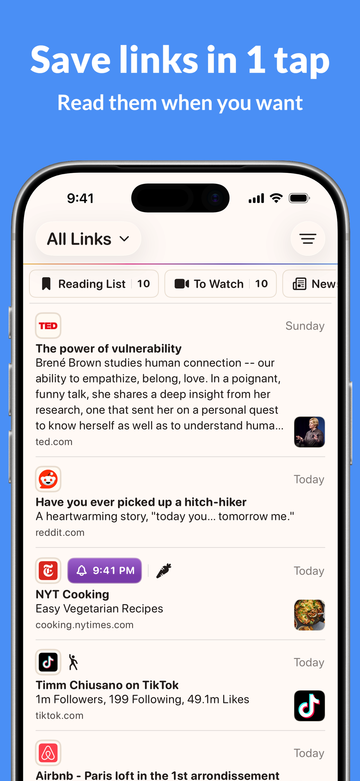 Plinky: Save & Bookmark Links