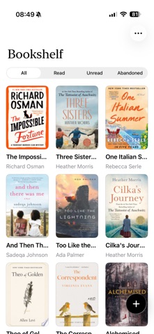 Pocket Shelf - Book Tracker iPhone screenshot