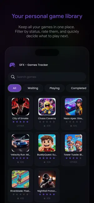 GFX - Games Tracker screenshot 1