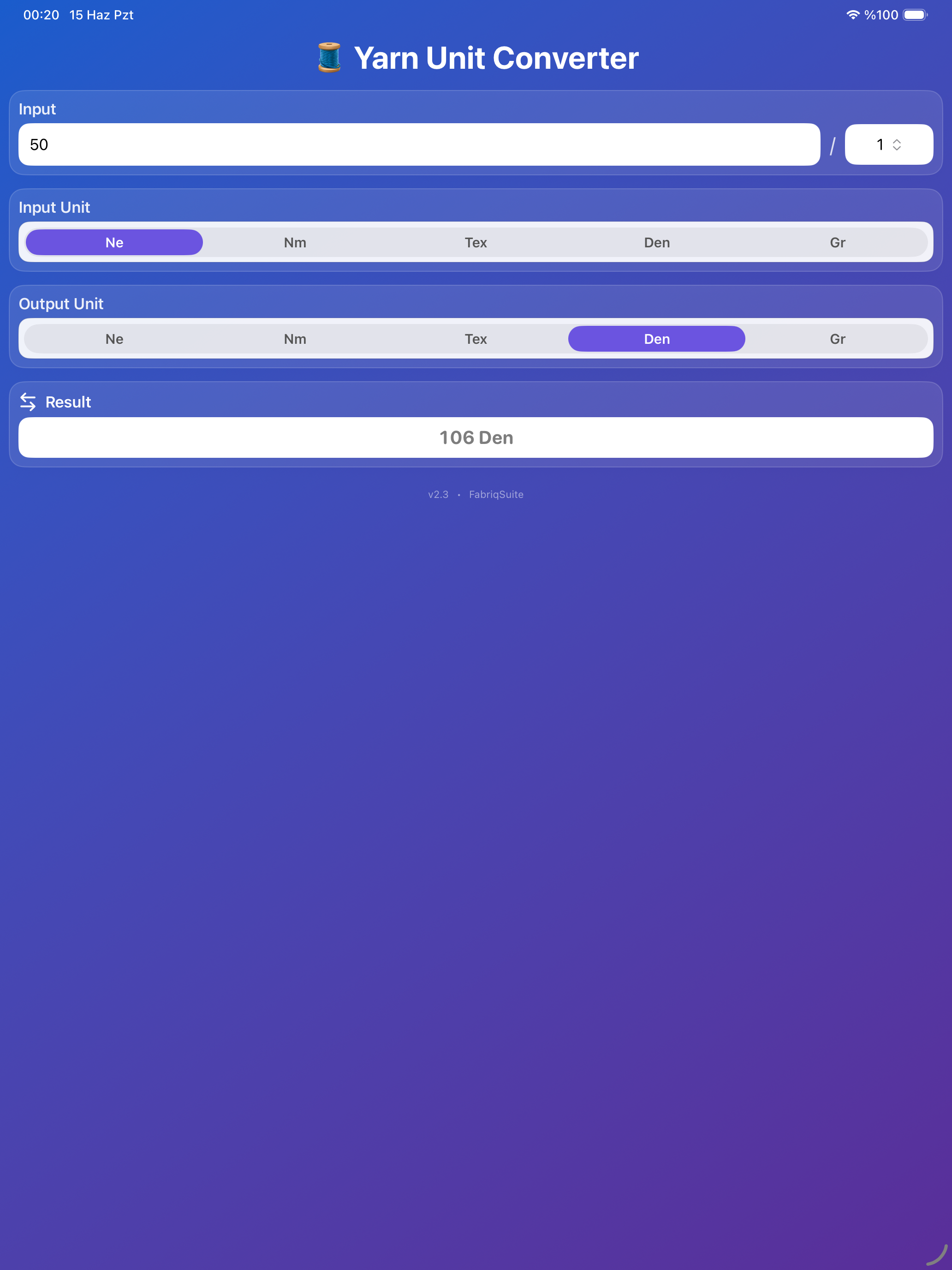 Yarn Unit Converter screenshot 5