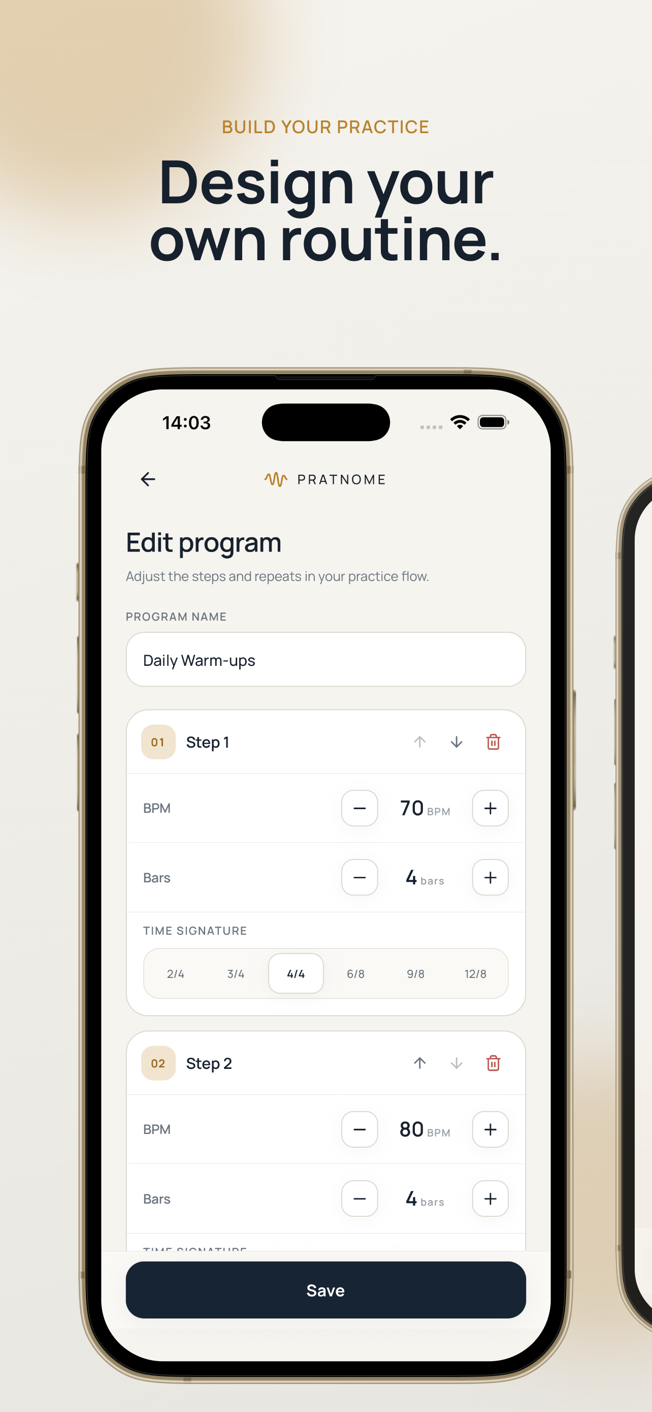 pratnome: Auto Tempo Metronome screenshot 3