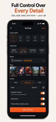 PixelForge - Text to Image AI screenshot