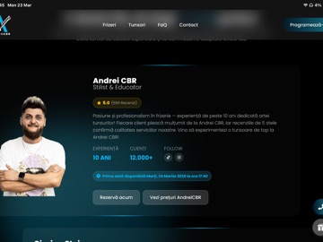 AndreiiCBR Salon – Programări iPad screenshot