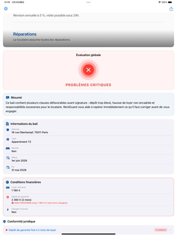 RentGuard - Lease Risk Scanner iPad screenshot