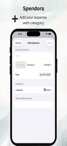 Spendora: Expense Tracker Screenshot 3 of 8
