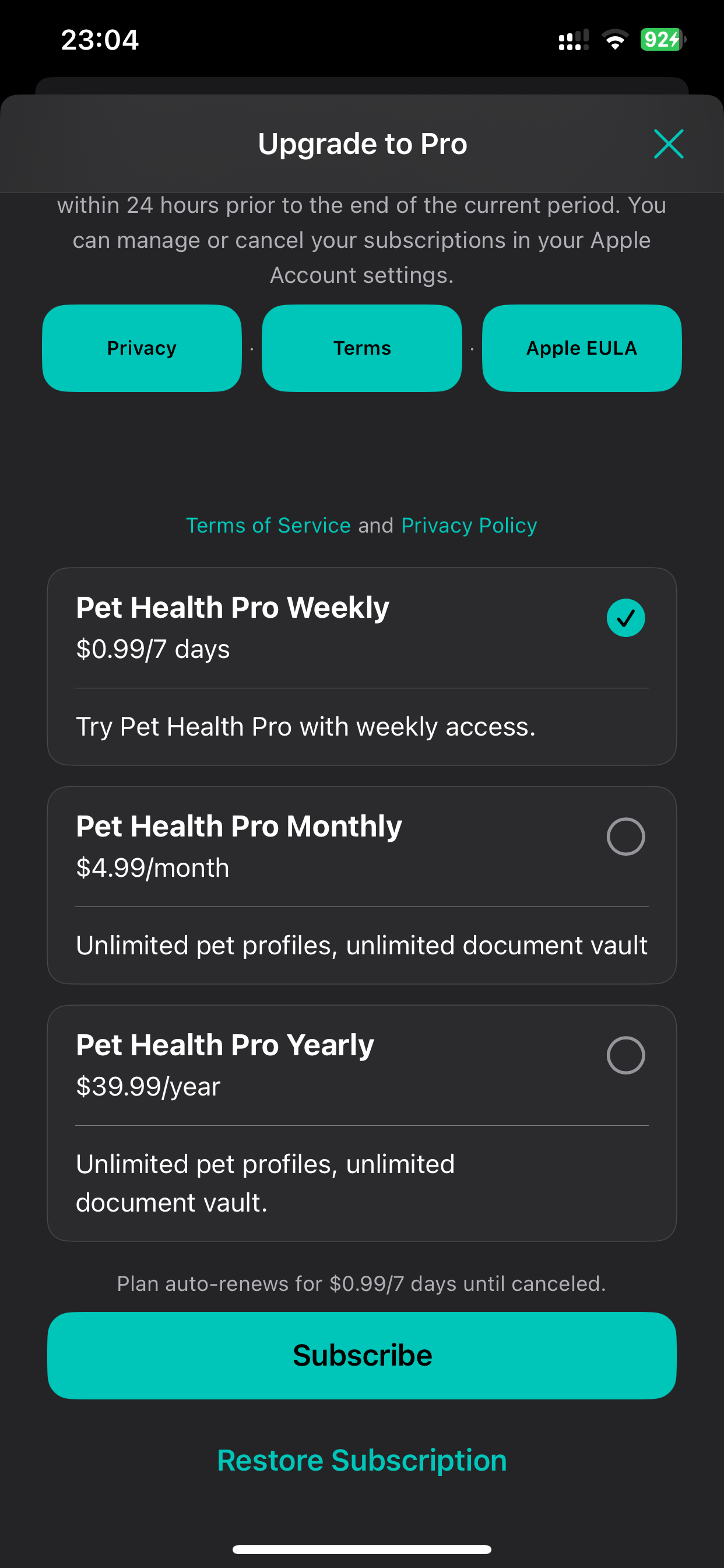 Pet Health Book