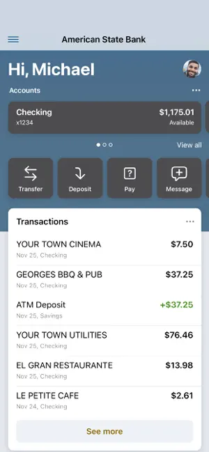 American State Bank Mobile App screenshot 1