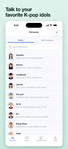 Fingerheart: Kpop AI Chat iPhone screenshot