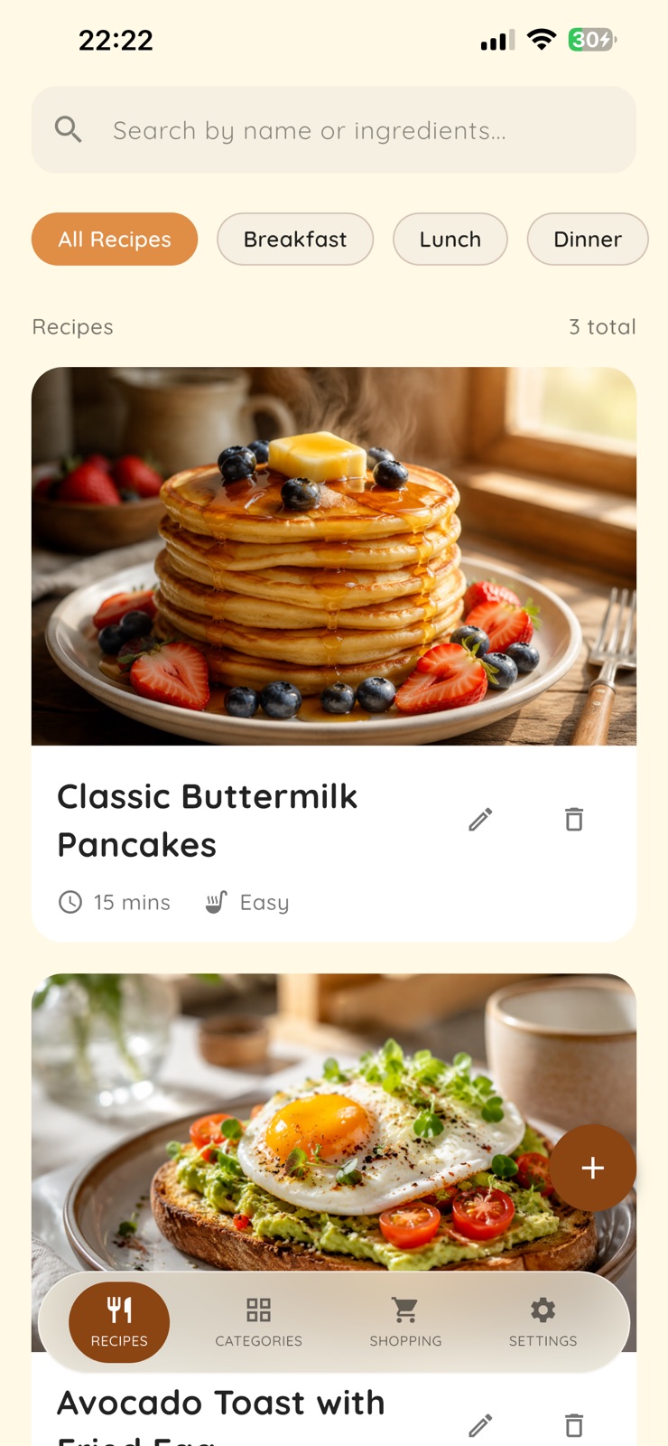Home Cookbook: Recipe Manager iphone screenshot 1