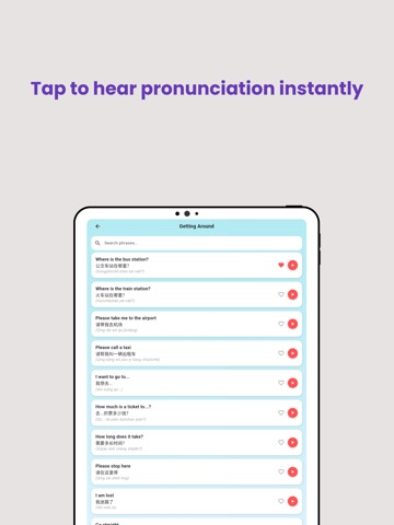 Chinese Phrasebook for Travel iPad screenshot