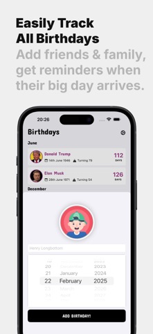 Cakebook: Birthday Reminders Screenshot 2 of 3