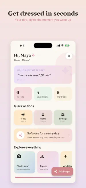 Drape: AI Stylist & Outfit screenshot 1