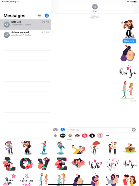 Screenshot #4 pour Couple Hugs Stickers
