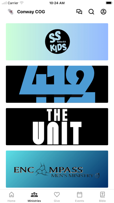 Conway Church of God SC iPhone screenshot 2 - Education app