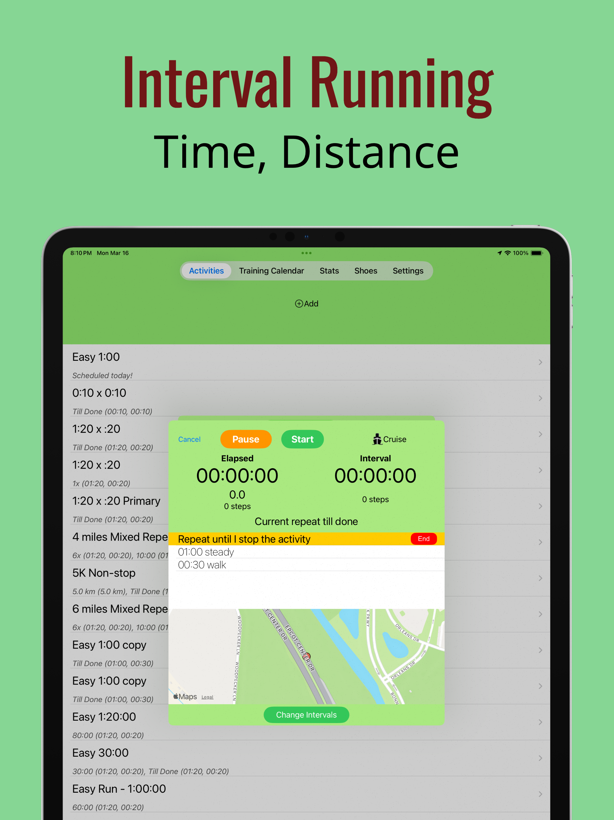 Custom Running Intervals