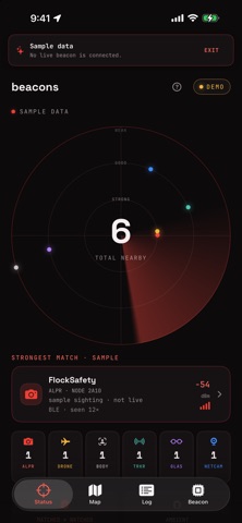 beacons: surveillance scanner Screenshot 2 of 6