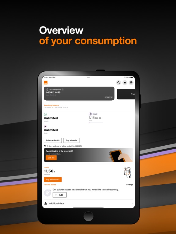Môj Orange iPad screenshot 1 - Utilities app