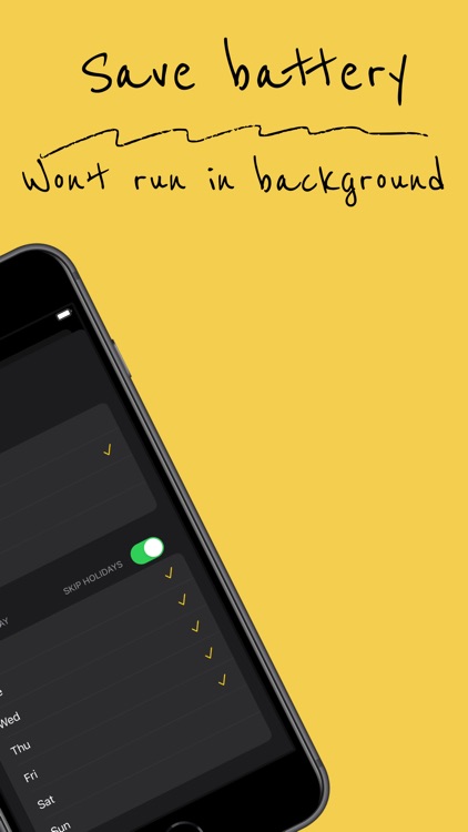 reAlarm-Auto skip holidays