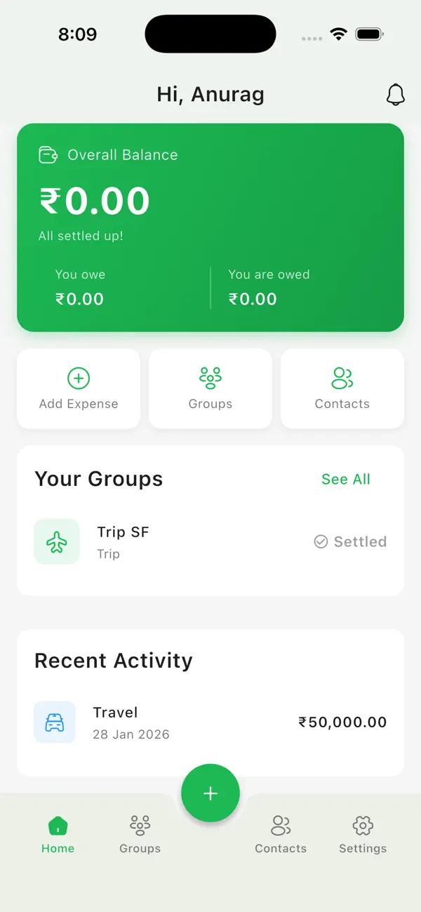 #1. SplitRight - Split Expenses (iOS) Ved: Binaryscript Private Limited