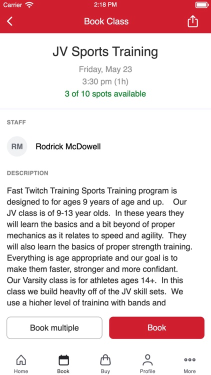Fast Twitch Training App