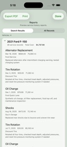 Vehicle Service Tracker screenshot