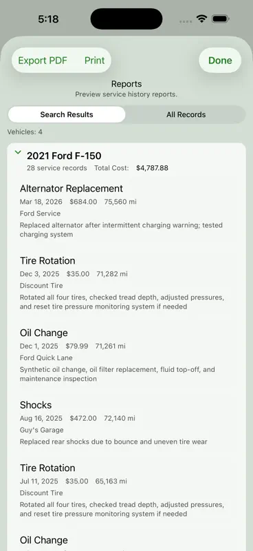Vehicle Service Tracker screenshot 5 of 10