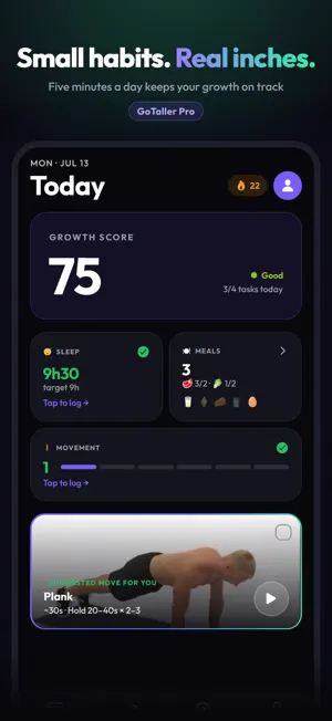 GoTaller: Grow Taller Plan screenshot 1