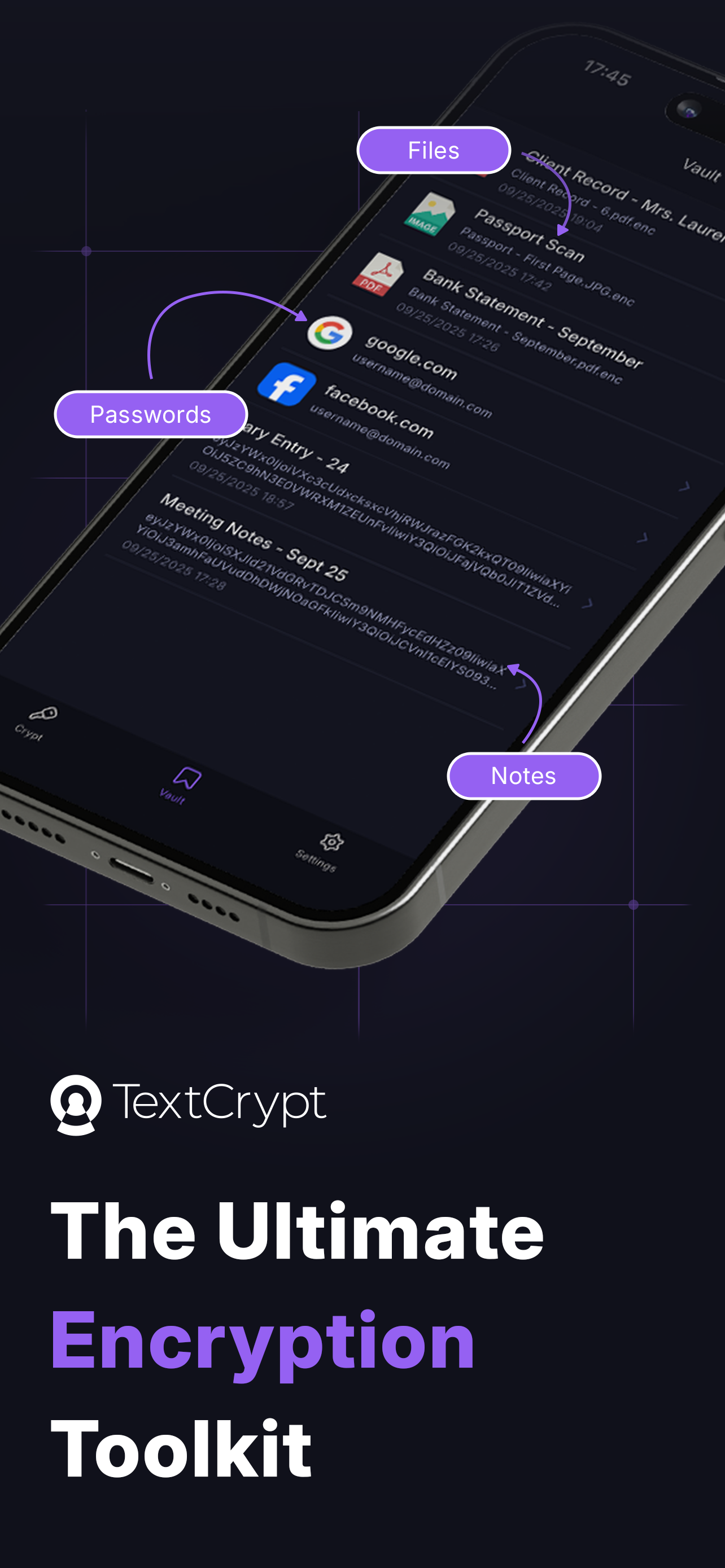TextCrypt - Encrypted Storage