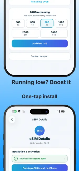 BeSIM: Travel eSIM Data Plans screenshot 1