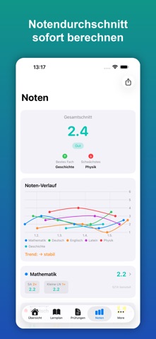 LernHeld – Notenrechner Bayern Screenshot 2 of 6
