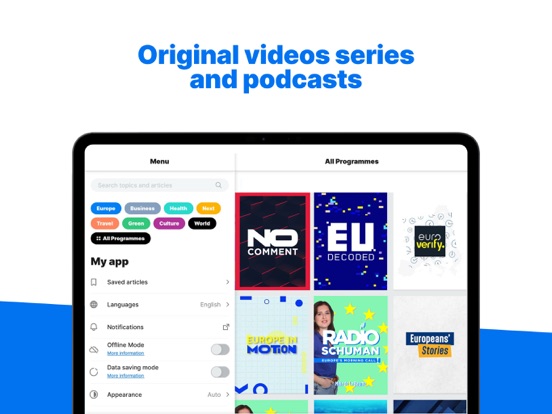 Euronews: World news & live TV iPad screenshot 5 - News app