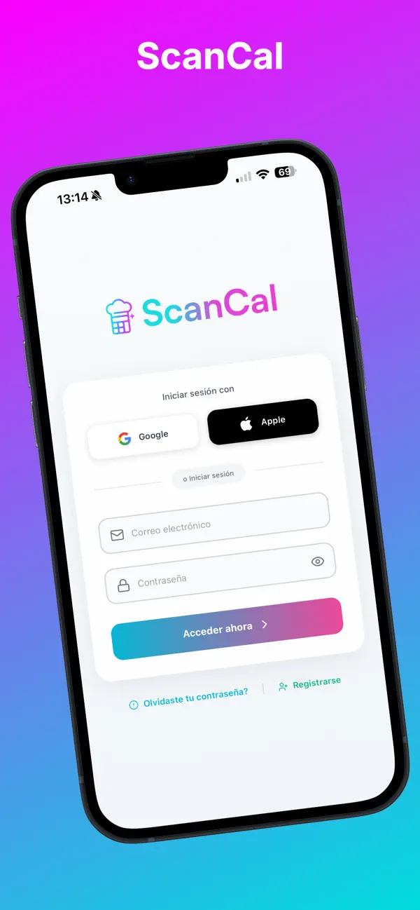 ScanCal: Contador Calorías iOS app screenshot showing feature 1