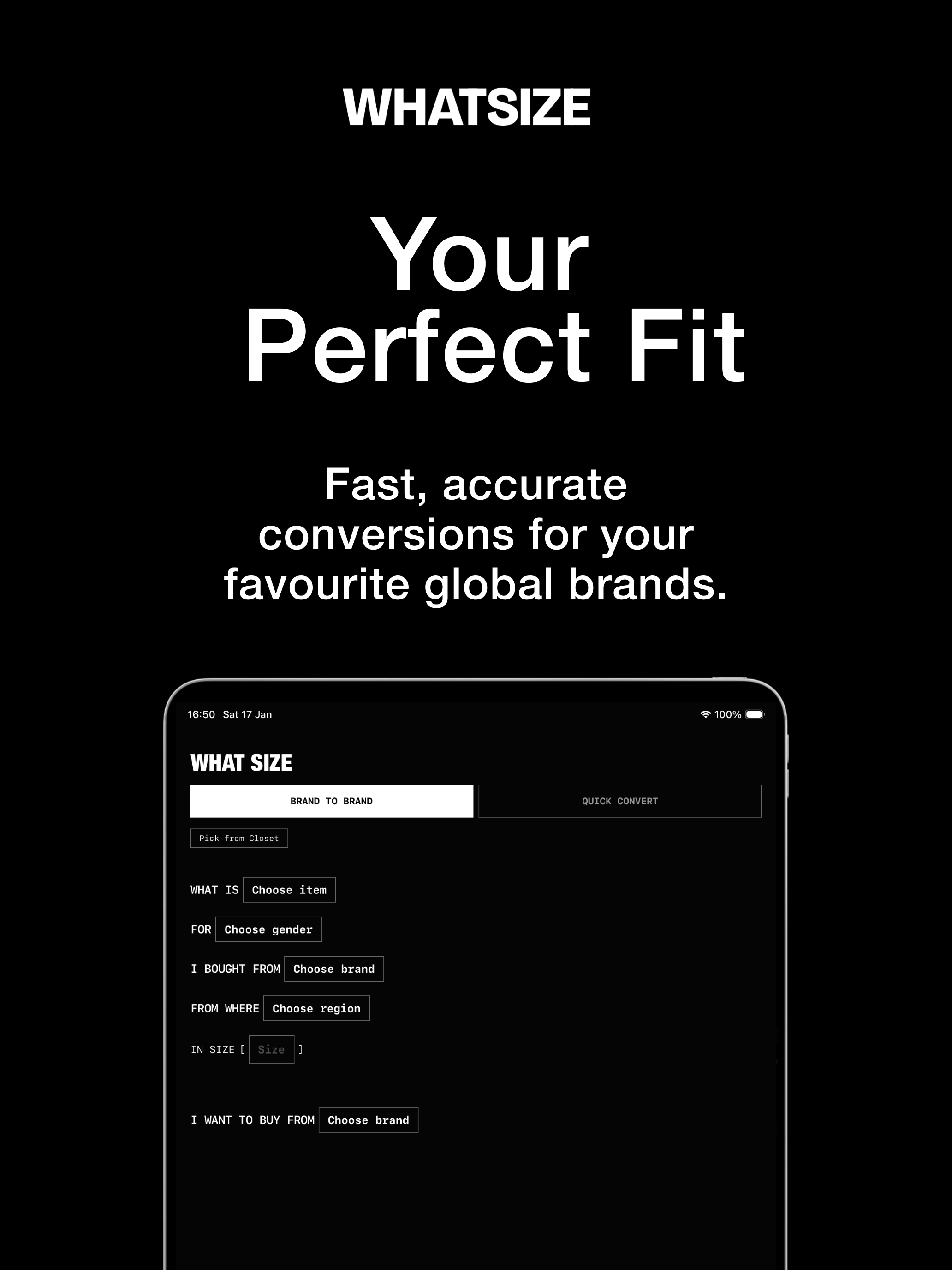 WHATSIZE: Brand Size Converter screenshot 7