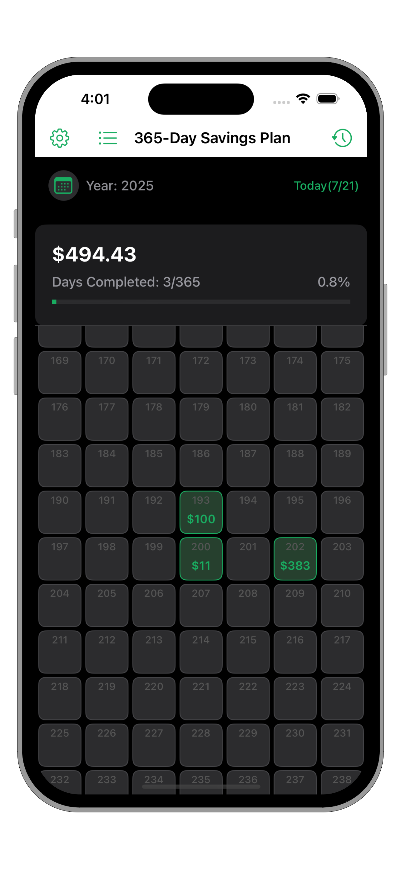 365-day savings plan-Easy Goal screenshot 10